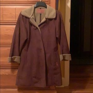 Ladies outback micro suede swing coat
